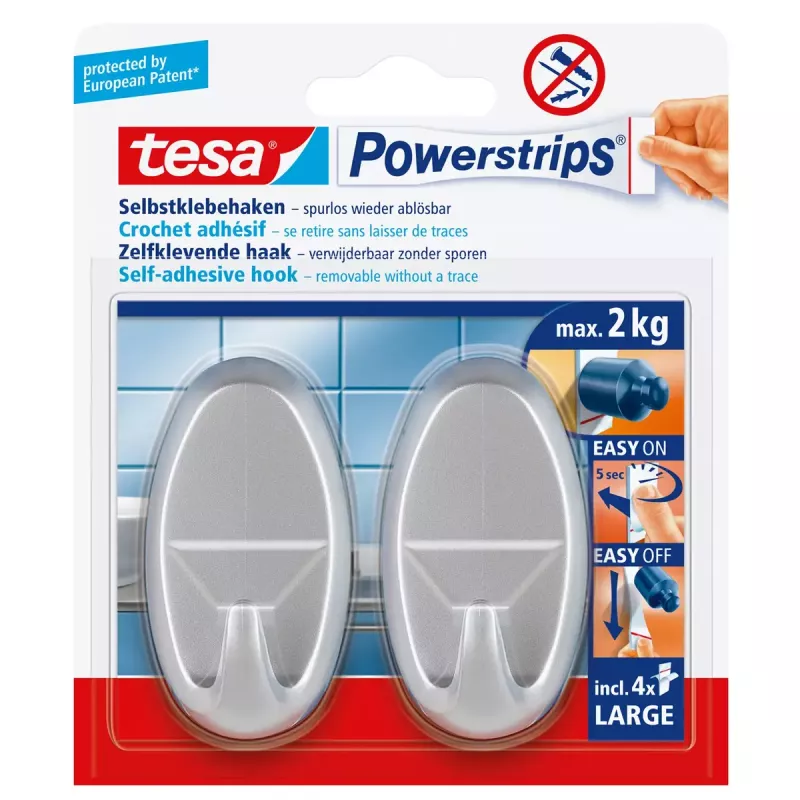 Kabliukas rankšluosčiams Tesa Large Oval
