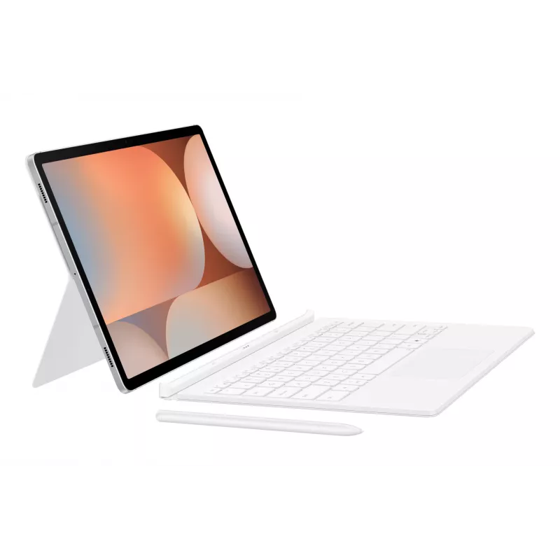 Atverčiamas dėklas Samsung EF-DX825, skirtas Galaxy Tab S10+ / S9+ / S9 FE 12.4 colio, baltas