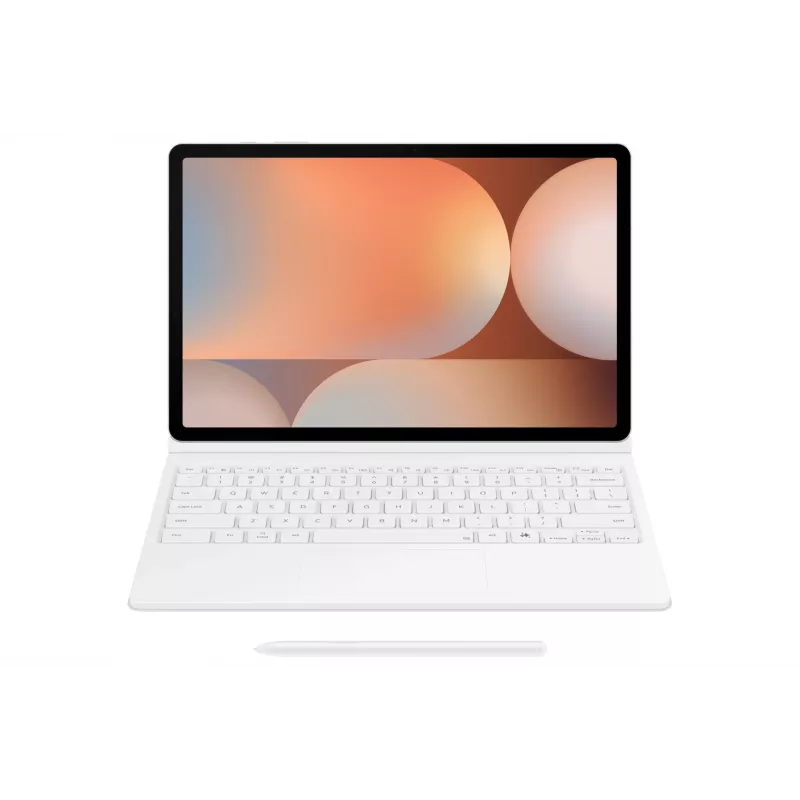 Atverčiamas dėklas Samsung EF-DX825, skirtas Galaxy Tab S10+ / S9+ / S9 FE 12.4 colio, baltas
