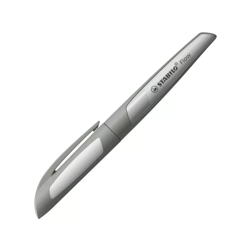 Parkerinis rašiklis STABILO Flow Grey, mėlynas rašalas kasetėje