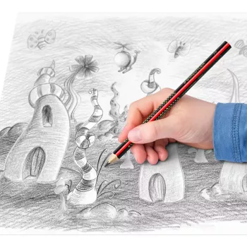 Pieštukas Staedtler Jumbo 2B šešiakampis, švino Ø 3 mm, įvairiaspalvis, 1 vnt
