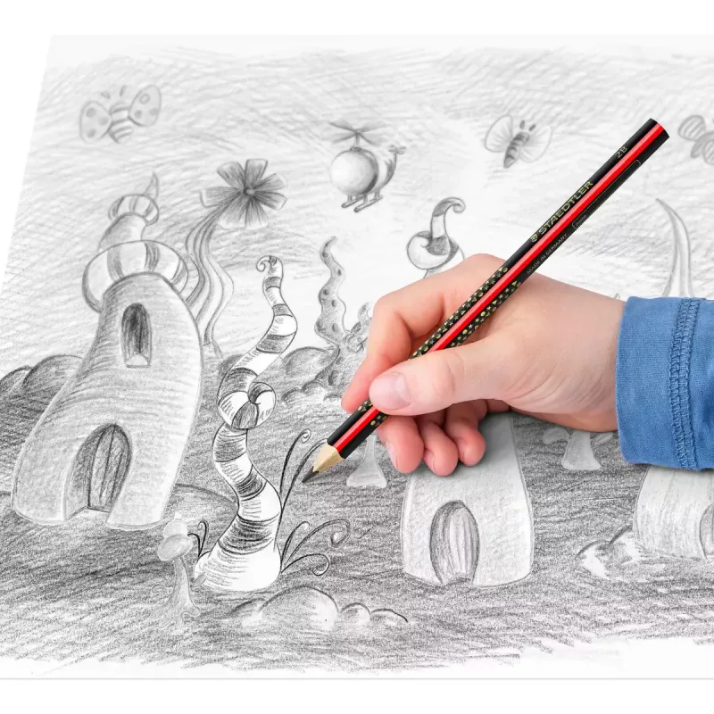 Pieštukas Staedtler Jumbo 2B šešiakampis, švino Ø 3 mm, įvairiaspalvis, 1 vnt