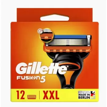 Gillette Fusion5 skustuvo kasetės 12 vnt. Nerūdijantis plienas Vyrams
