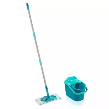 Grindų valymo rinkinys Leifheit PowerClean M 1055510 su mikropluošto šluoste ir reguliuojama rankena