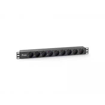EQUIP 333282NEUEVERSION 9 lizdų maitinimo paskirstymo blokas 1U 19 inch