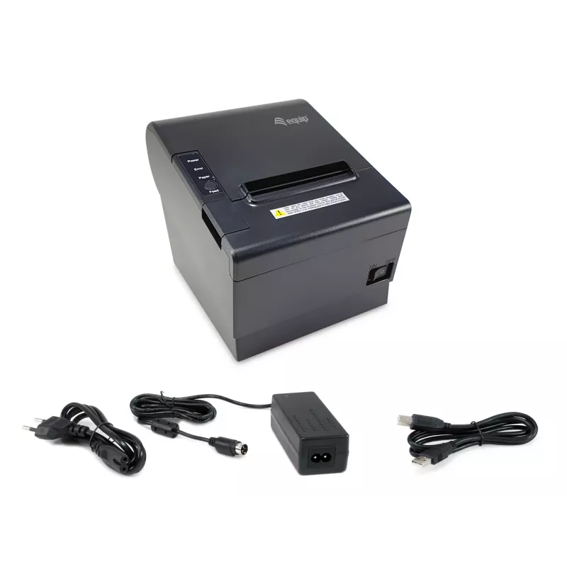 Equip 80 mm terminis kvitų spausdintuvas su automatiniu pjaustytuvu, USB / kasos stalčiaus jungtimi