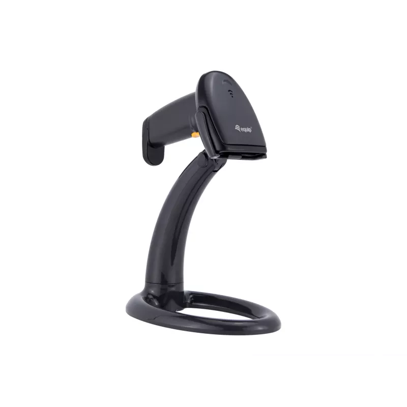 Nešiojamas brūkšninių kodų skaitytuvas Equip USB 1D su stovu, LED, laidinis, 1,8 m