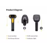 Nešiojamas brūkšninių kodų skaitytuvas Equip USB 1D su stovu, LED, laidinis, 1,8 m