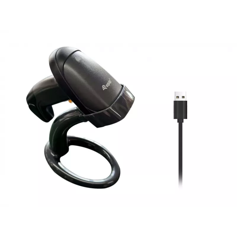 Equip Wireless 1D lazerinis brūkšninių kodų skaitytuvas su stovu