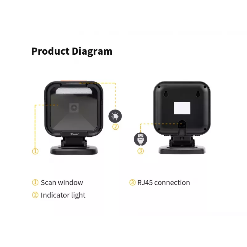 Stacionarus brūkšninių kodų skaitytuvas Equip USB 2D Omnidirectional Desktop Scanner 1MP