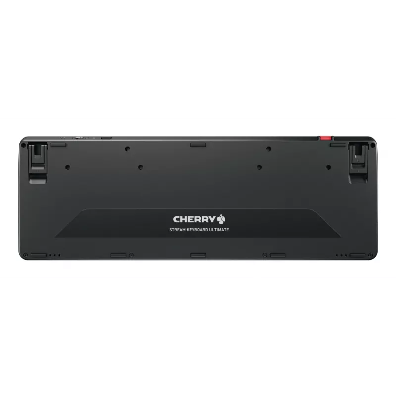 Klaviatūra Cherry Stream Ultimate — Pilno dydžio, USB, RF belaidis ir Bluetooth, QWERTY anglų, LED foninis apšvietimas, juoda