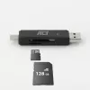 Kortelių skaitytuvas ACT AC6375 USB-C/USB-A 3.0 juodas