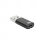 USB-A (vyriškas) į USB-C (moteriškas) adapteris ACT AC7376 juodas