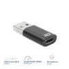 USB-A (vyriškas) į USB-C (moteriškas) adapteris ACT AC7376 juodas