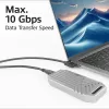 ACT USB 3.0 10Gbps 60W USB Type-C (tiesus) į USB Type-C (kairė/dešinė lenktas) laidas, 0,5 m