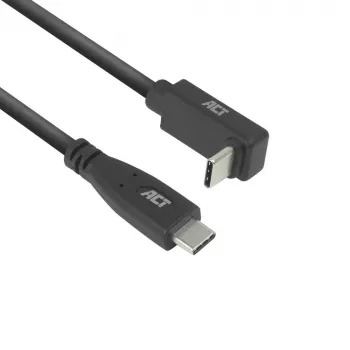 ACT USB 3.0 10Gbps 60W USB Type-C (tiesus) į USB Type-C (užlenktas aukštyn/žemyn) laidas, 0,5 m