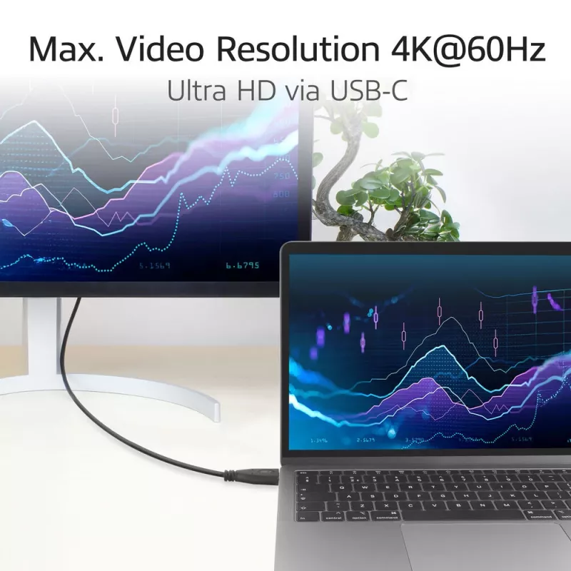 ACT USB 3.0 10Gbps 60W USB Type-C (tiesus) į USB Type-C (kampuotas aukštyn/žemyn) laidas, 1 m