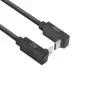 ACT USB 3.0 10Gbps 60W USB Type-C (kampinis aukštyn/žemyn) į USB Type-C (kampinis aukštyn/žemyn) laidas, 0,5 m