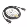 ACT USB 3.0 10Gbps 60W USB Type-C (kairė/dešinė lenktas) į USB Type-C (kairė/dešinė lenktas) laidas, 0,5 m