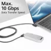 ACT USB 3.0 10Gbps 60W USB Type-C (kairė/dešinė lenktas) į USB Type-C (kairė/dešinė lenktas) laidas, 1 m