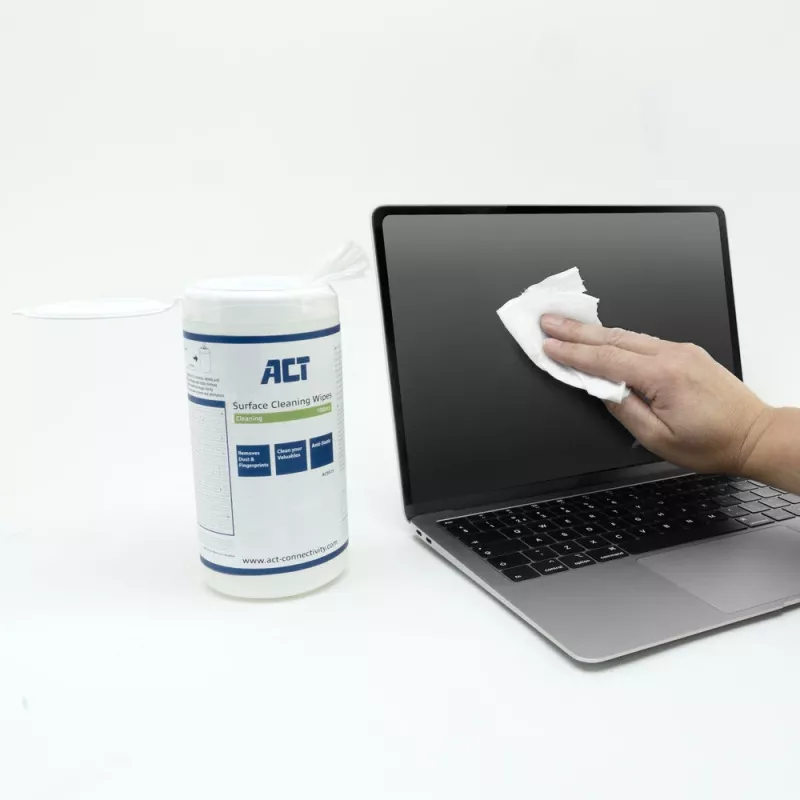 Valymo servetėlės įrangai ACT AC9515 100 vnt. LCD LED Plasma