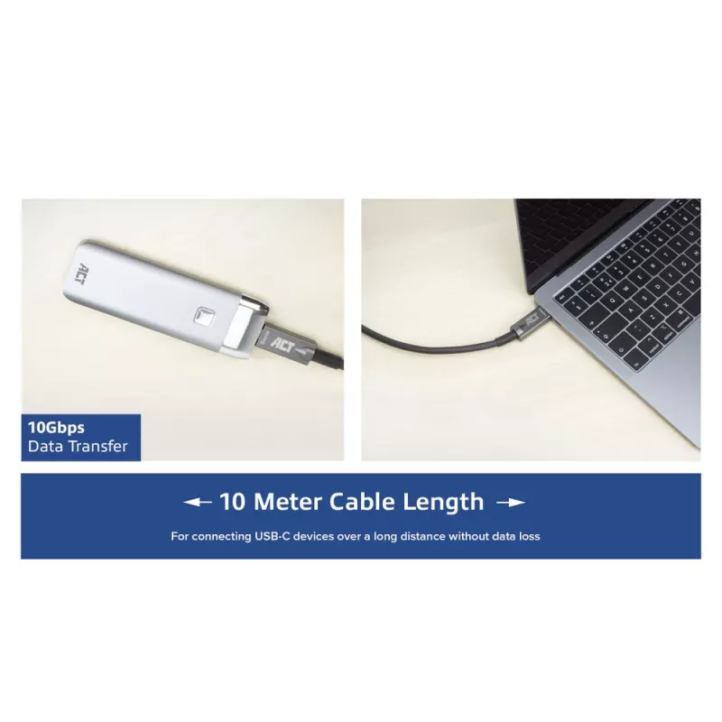 ACT USB-C 3.2 Gen2 aktyvus optinis laidas (AOC) 3 m