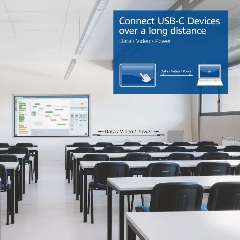 ACT USB-C 3.2 Gen2 aktyvus optinis laidas (AOC) 3 m