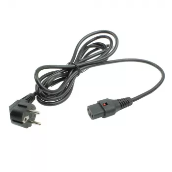 ACT maitinimo laidas CEE 7/7 kampinis kištukas - C13 IEC Lock juodas 5 m, EL269S