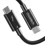 USB-C į USB-C Thunderbolt 4 kabelis CHOETECH A3010 — 40 Gbps, 100 W įkrovimas, 0,8 m, juodas