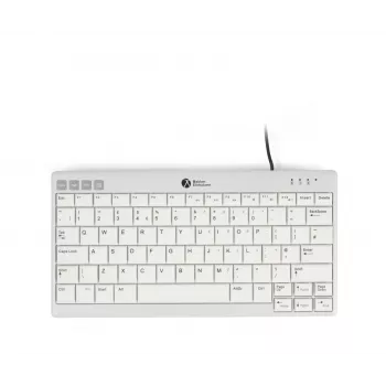 BakkerElkhuizen UltraBoard 950 V2 US Qwerty, laidinė, USB, žirkliniai jungikliai, QWERTY, tamsiai pilka, šviesiai pilka