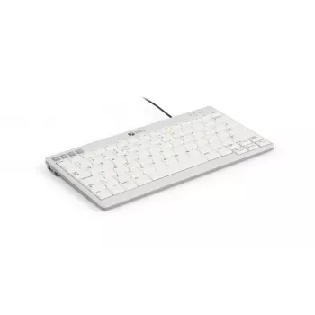 BakkerElkhuizen UltraBoard 950 V2 US Qwerty, laidinė, USB, žirkliniai jungikliai, QWERTY, tamsiai pilka, šviesiai pilka