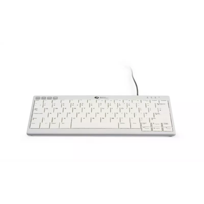 BakkerElkhuizen UltraBoard 950 V2 US Qwerty, laidinė, USB, žirkliniai jungikliai, QWERTY, tamsiai pilka, šviesiai pilka