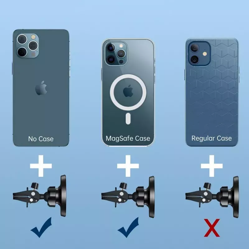 Magnetinis telefono laikiklis automobiliui CHOETECH, skirtas iPhone 12, tvirtinamas prie ventiliacijos grotelių, kompaktiškas