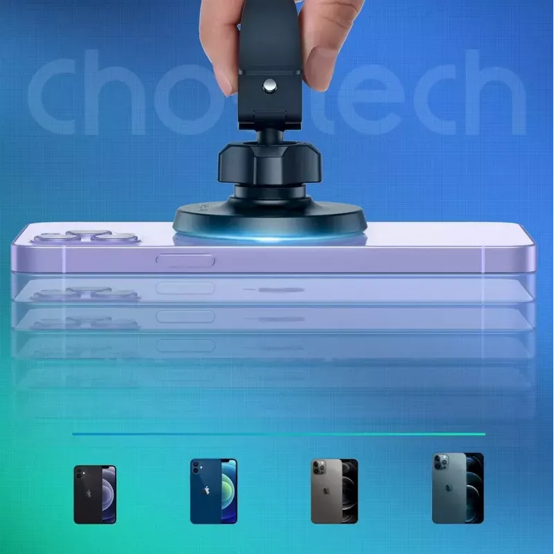 Magnetinis telefono laikiklis automobiliui CHOETECH, skirtas iPhone 12, tvirtinamas prie ventiliacijos grotelių, kompaktiškas