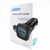 Maitinimo įkroviklis CHOETECH C0051 dvigubas USB-A 36W QC3.0, juodas