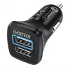 Maitinimo įkroviklis CHOETECH C0051 dvigubas USB-A 36W QC3.0, juodas