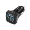 Maitinimo įkroviklis CHOETECH C0051 dvigubas USB-A 36W QC3.0, juodas