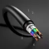 USB Type-C į Type-C laidas CHOETECH CC0004-V2, 3 m, PD 20W, juodas