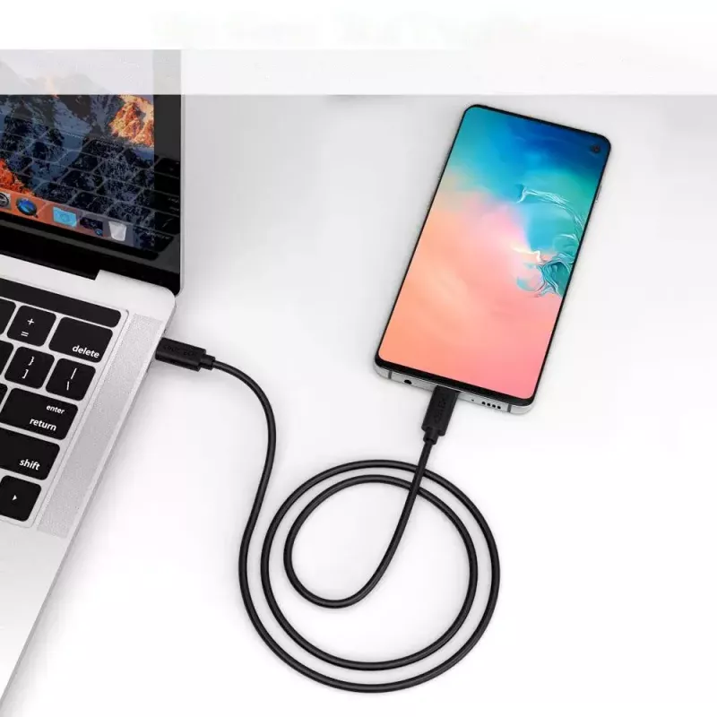 USB Type-C į Type-C laidas CHOETECH CC0004-V2, 3 m, PD 20W, juodas
