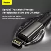 Kabelis Baseus Tungsten Gold 1 m juodas Lightning į USB C