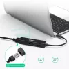 USB-C į RJ-45 eterneto adapteris su 3x USB-A CHOETECH HUB-U02BK