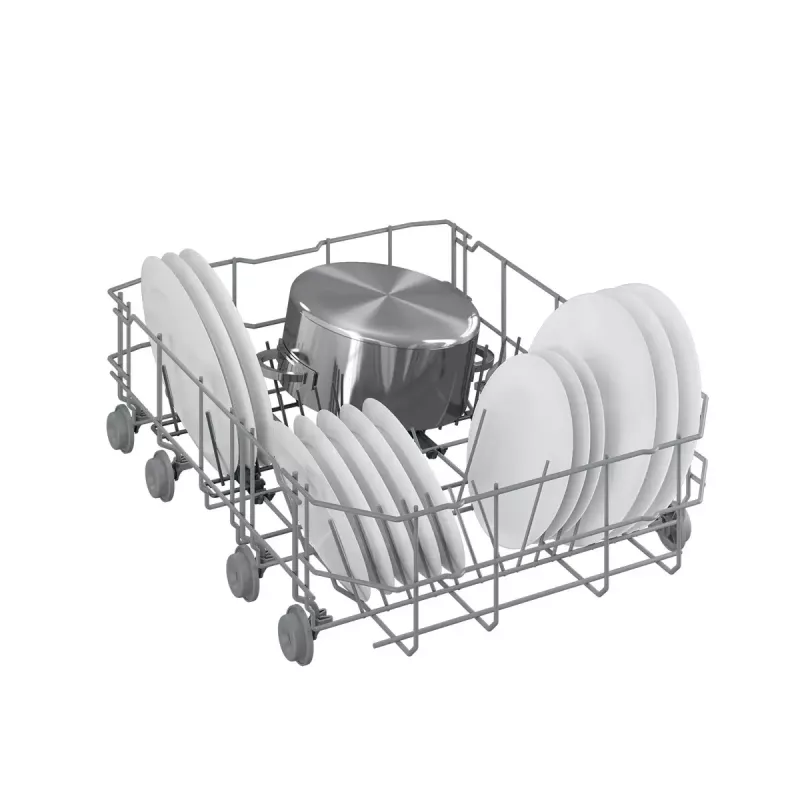 Siauras indaplovė BEKO DVS05024W — 10 komplektų, 45 cm, 49 dB, E klasė