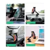 Automobilinis telefono laikiklis CHOETECH T536-S su 10W belaidžiu krovimu, tvirtinimui ant prietaisų skydelio / stiklo