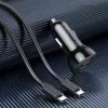 Automobilinis įkroviklis Choetech TC0008 Juodas su dviem USB-C prievadais, 40 W