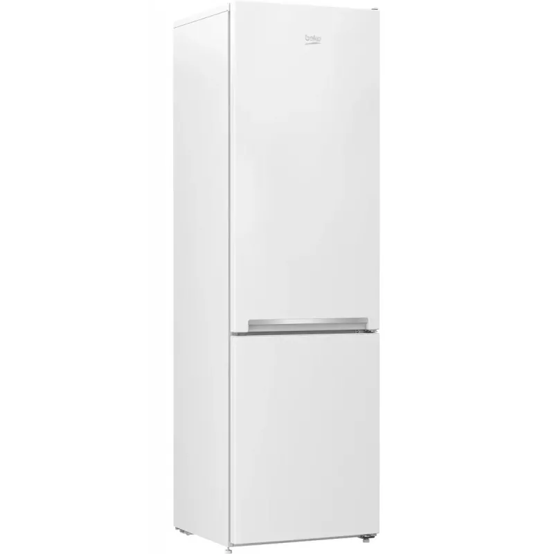Laisvai pastatomas šaldytuvas BEKO RCSA300K40WN, 291 l (204 l šaldytuvas, 87 l šaldiklis), E klasė, reversinės durelės, LED, 181,3 cm, baltas