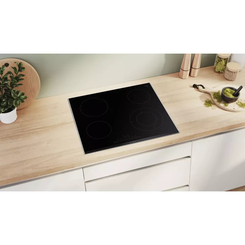 Bosch Serie 6 PKF675FP2E kaitlentė Juoda Įmontuojama 60 cm Keraminė 4 zonos