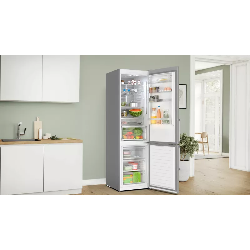 Bosch Serie 6 KGN39AIBT šaldytuvas-šaldiklis 363 L Nerūdijantis plienas