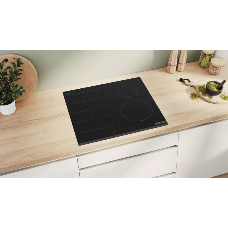 Bosch Serie 6 PIX631HC1E kaitlentė Juoda Įmontuojama 60 cm Indukcinė 4 zonos