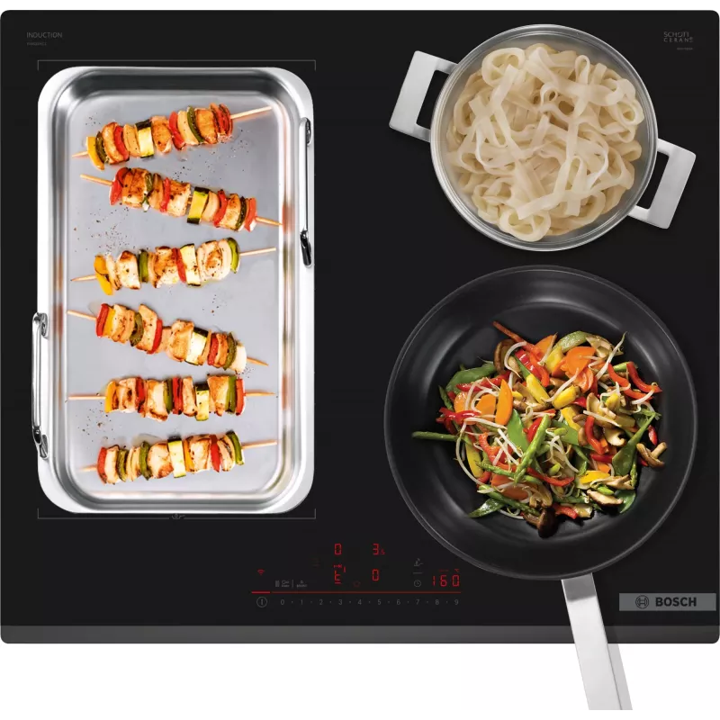 Bosch Serie 6 PIX631HC1E kaitlentė Juoda Įmontuojama 60 cm Indukcinė 4 zonos
