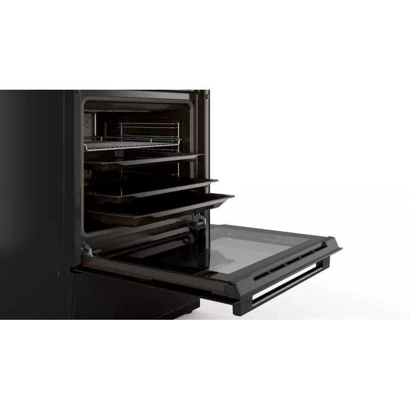 Bosch Serie 4 HLN39A060U laisvai pastatoma viryklė su indukcine kaitlente, juoda